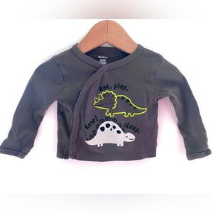 6/$20💥Dinosaur Baby Snap-Up Shirt, Eat Play Roar Sleep, Long Sleeve,